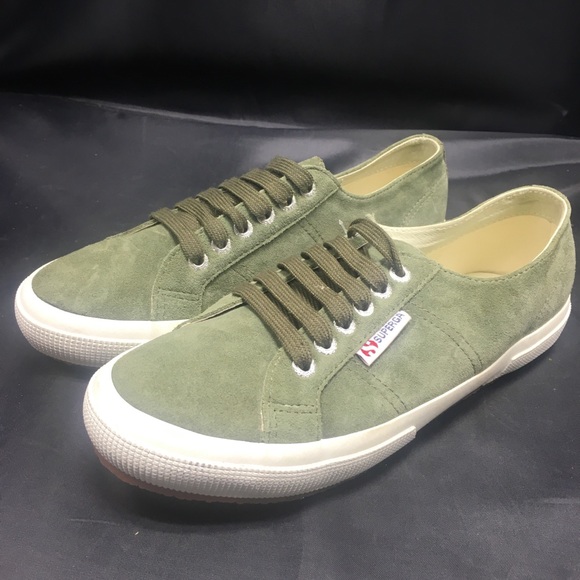superga green suede